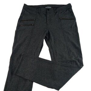 Athleta Ponte Knit Moto Skinny Pant Women's Size 12 Charcoal Gray Mid Rise